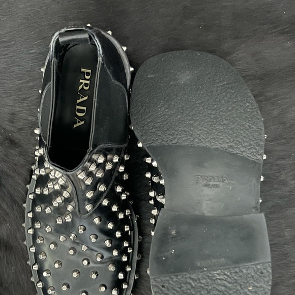 MENS BLACK PRADA TRONCHETTI STUDDED CHELSEA BOOT - Picture 4 of 4